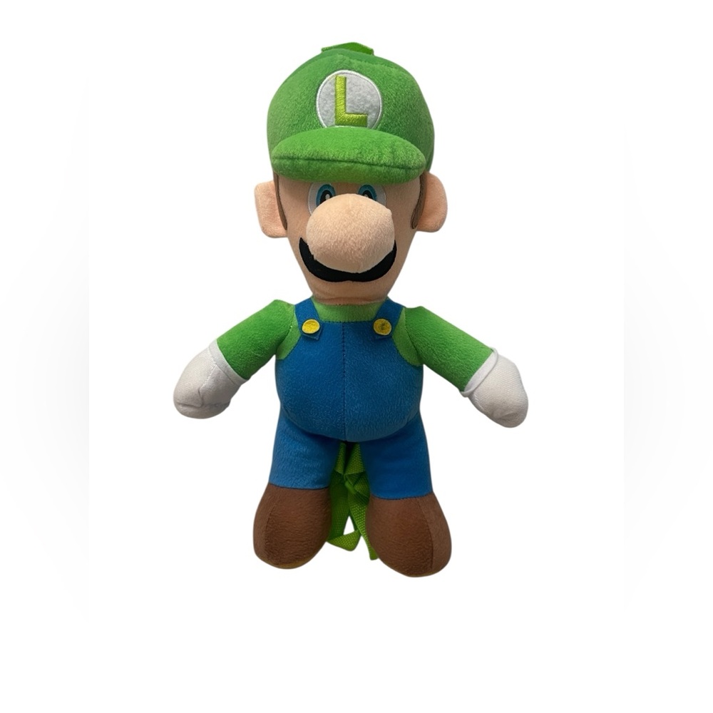 Nintendo Super Mario Luigi Green Plush Stuffed Backpack by Bioworld